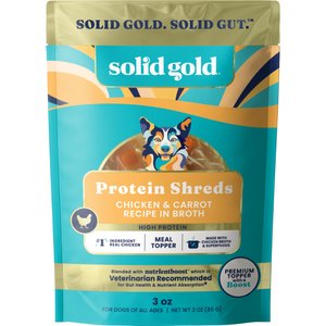 Solid Gold Protein Shred with Real Chicken & Vegetables Dog Food Topping, 3-oz bag, 12 count