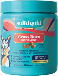 Solid Gold Grass Burn Lawn Protection Soft Chews Urine Neutralizer Supplement for Dogs, 120 count