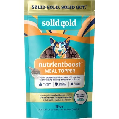 Solid Gold Solid Gold Gut Health Grain-Free Nutrient Absorption & Digestion Dog Food Topper, 16-oz bag