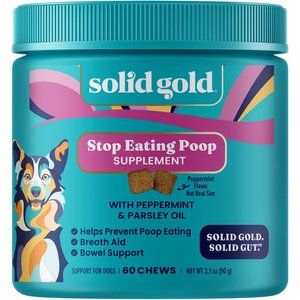Solid Gold Stop Eating Poop + Breath Aid Soft Chews Grain-Free Supplements for Dogs, 60 count