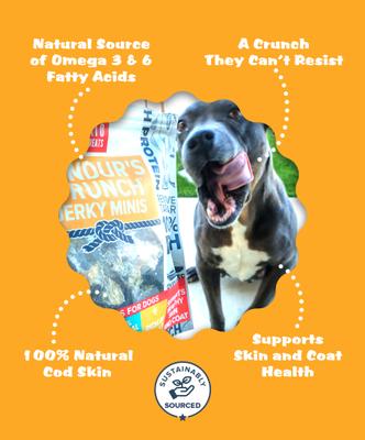 Show full view: Plato Hundur's Crunch Jerky Minis Dog Treats, 10-oz bag slide 5 of 8