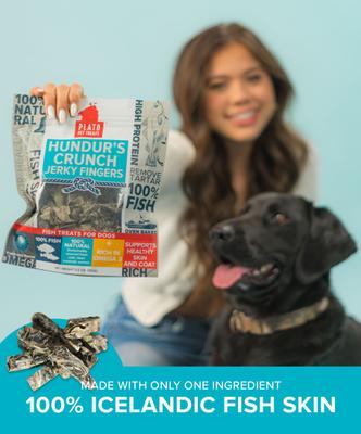 Show full view: Plato Hundur's Crunch Jerky Fingers Dog Treats, 10-oz bag slide 6 of 8