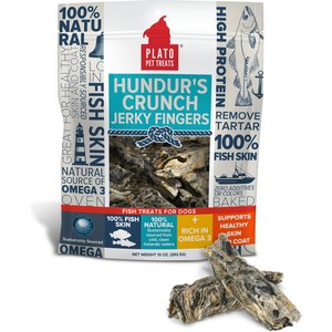 Plato Hundur's Crunch Jerky Fingers Dog Treats, 10-oz bag