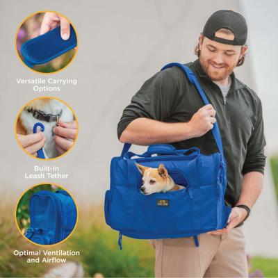 Show full view: Canine Canyon Bella Airline Approved Duffel Dog Carrier, Bright Blue slide 4 of 10