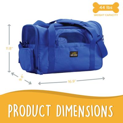 Show full view: Canine Canyon Bella Airline Approved Duffel Dog Carrier, Bright Blue slide 3 of 10