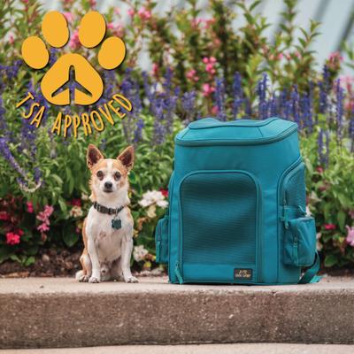 Show full view: Canine Canyon Gio Airline Approved Backpack Dog Carrier, Teal slide 6 of 9