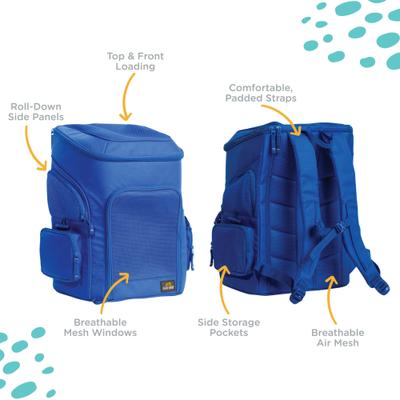 Show full view: Canine Canyon Gio Airline Approved Backpack Dog Carrier, Bright Blue slide 5 of 9
