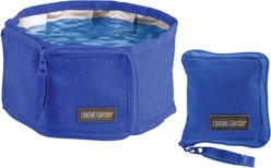 Canine Canyon Rufus Collapsible Wallet Travel Dog Bowl, Bright Blue, Medium, 6-cup