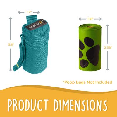 Show full view: Canine Canyon Bailey Dog Poop Bag Dispenser, Teal, Medium, Dispenser slide 3 of 10