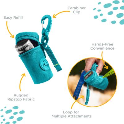 Show full view: Canine Canyon Bailey Dog Poop Bag Dispenser, Teal, Medium, Dispenser slide 4 of 10