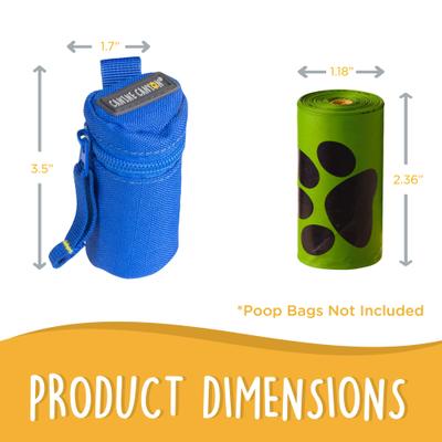 Show full view: Canine Canyon Bailey Dog Poop Bag Dispenser, Bright Blue, Medium, Dispenser slide 2 of 9