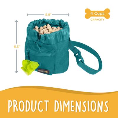 Show full view: Canine Canyon Buckley Dog Training Treat Bag, Teal slide 2 of 9