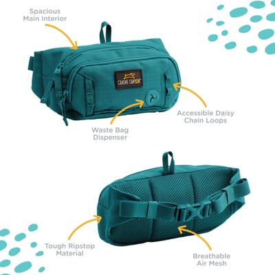 Show full view: Canine Canyon Stella Dog Walking Waist Belt Bag, Teal, Medium, Pack slide 2 of 9