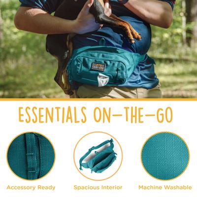 Show full view: Canine Canyon Stella Dog Walking Waist Belt Bag, Teal, Medium, Pack slide 4 of 9