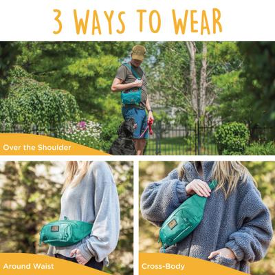 Show full view: Canine Canyon Stella Dog Walking Waist Belt Bag, Teal, Medium, Pack slide 3 of 9