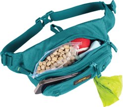 Canine Canyon Stella Dog Walking Waist Belt Bag, Teal, Medium, Pack