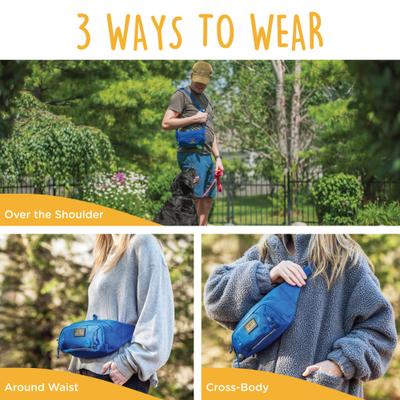 Show full view: Canine Canyon Stella Dog Walking Waist Belt Bag, Bright Blue, Medium, Pack slide 4 of 10