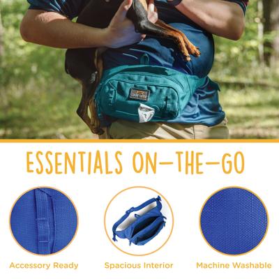 Show full view: Canine Canyon Stella Dog Walking Waist Belt Bag, Bright Blue, Medium, Pack slide 5 of 10