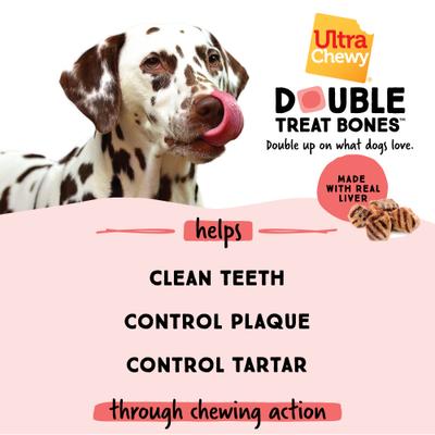 Show full view: Ultra Chewy Double Treat Bone Liver Flavor Dog Treats, 8 count slide 4 of 9