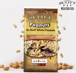 SCOTT PET In-Shell Whole Peanuts Seed Jay Wild Bird Food, 4-lb bag slide 2 of 7