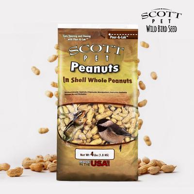 Show full view: SCOTT PET In-Shell Whole Peanuts Seed Jay Wild Bird Food, 4-lb bag slide 6 of 7
