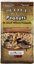 SCOTT PET In-Shell Whole Peanuts Seed Jay Wild Bird Food, 4-lb bag