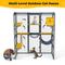 Show in main carousel: Coziwow 72-in Wood Catio Outdoor Cat House Enclosure with Waterproof Roof, Grey slide 6 of 9
