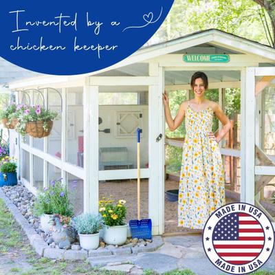 Show full view: Bee Jeweled Coop The Coop Scoop 2-in-1 Chicken Poop Scoop, Rake & Hand Shovel, 10-in handle slide 8 of 9