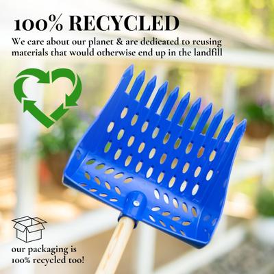 Show full view: Bee Jeweled Coop The Coop Scoop 2-in-1 Chicken Poop Scoop, Rake & Hand Shovel, 10-in handle slide 6 of 9