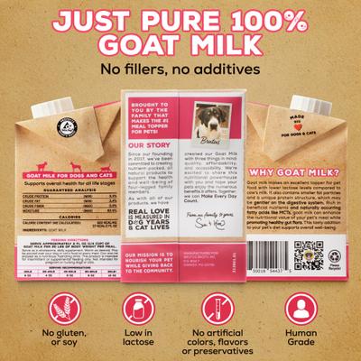 Show full view: Brutus Broth Gut Health Support Goat Milk All-Natural Dog & Cat Food Topper, 16-fl oz slide 9 of 11