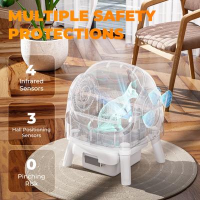 Show full view: PetPivot AS11 Open-Top Self Cleaning with Safety Protection Automatic Cat Litter Box, Grey slide 5 of 9