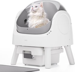 PetPivot AS11 Open-Top Self Cleaning with Safety Protection Automatic Cat Litter Box, Grey