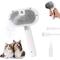 Show in main carousel: FURGO 3-in-1 Anti-Static Steam Brush Grooming Fur Removal Tool Self-Cleaning with Release Button for Dogs & Cats, White slide 1 of 8