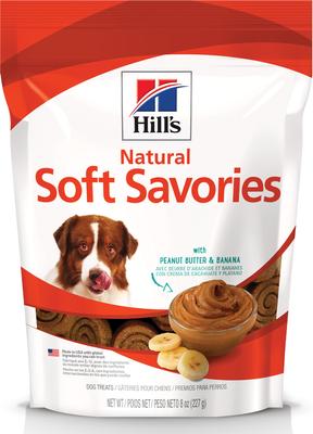 Show full view: Hill's Science Diet Adult Sensitive Stomach & Skin Small & Mini Breed Chicken Recipe Dry Food + Hill's Natural Soft Savories with Peanut Butter & Banana Dog Treats slide 6 of 10