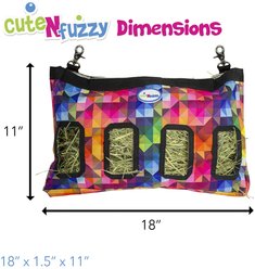 CuteNfuzzy Small Pet Feeder & Hanging Hay Bag, Black, 18 x 1.5 x 11-in slide 2 of 9