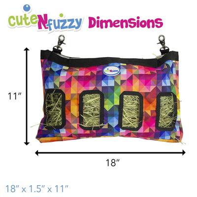 Show full view: CuteNfuzzy Small Pet Feeder & Hanging Hay Bag with 6 Month Warranty, Black, 18 x 1.5 x 11-in slide 3 of 10