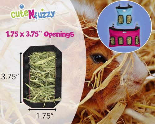 Show full view: CuteNfuzzy Small Pet Feeder & Hanging Hay Bag with 6 Month Warranty, Black, 18 x 1.5 x 11-in slide 5 of 10