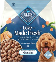 Blue Buffalo Love Made Fresh Fully Cooked Natural Chicken Meatball Fresh Dog Food, 1.5-lb pouch, case of 4