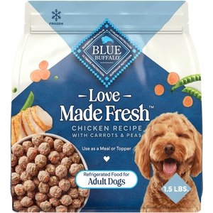 Blue Buffalo Love Made Fresh Fully Cooked Natural Chicken Meatball Fresh Dog Food, 1.5-lb pouch, case of 4