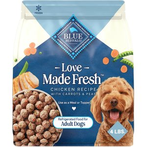 Blue Buffalo Love Made Fresh Fully Cooked Natural Chicken Meatball Fresh Dog Food, 4-lb pouch, case of 3