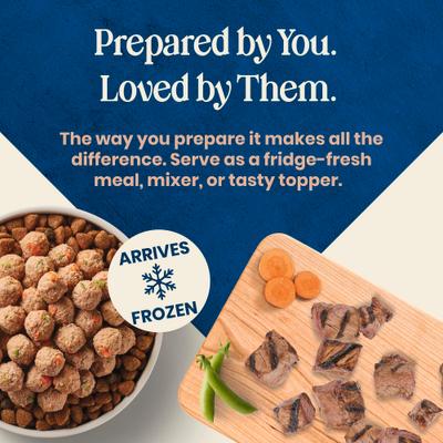 Show full view: Blue Buffalo Love Made Fresh Fully Cooked Natural Beef Meatball Small Breed Dog Food, 1-lb pouch, case of 4 slide 9 of 11