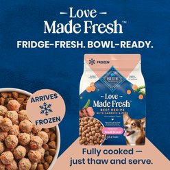 Blue Buffalo Love Made Fresh Fully Cooked Natural Beef Meatball Small Breed Dog Food, 1-lb pouch, bundle of 8 slide 2 of 9