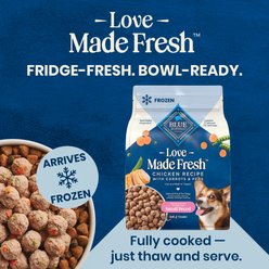 Blue Buffalo Love Made Fresh Fully Cooked Natural Chicken Meatball Small Breed Dog Food, 1-lb pouch, bundle of 8 slide 2 of 9