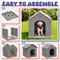 Show in main carousel: KAMABOKO Weatherproof Outdoor & Indoor Dog House, Medium, Grey slide 5 of 7