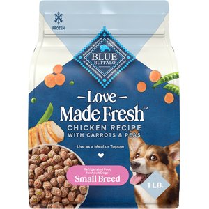 Blue Buffalo Love Made Fresh Fully Cooked Natural Chicken Meatball Small Breed Dog Food, 1-lb pouch, case of 4