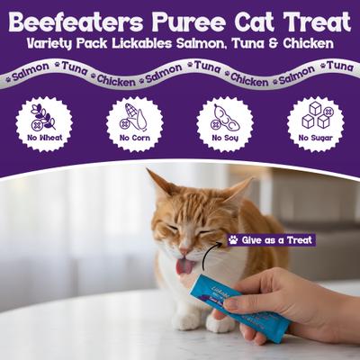 Show full view: Beefeaters Puree Chicken & Meat Flavored Cat Treats, 48 count slide 4 of 9