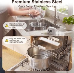 Casfuy W12 Upgraded Wireless Smart Stainless Steel Dog & Cat Water Fountain, 108-oz slide 2 of 9