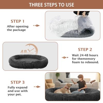 Show full view: LovMor Oversized Human Dog Bed, Black slide 7 of 9