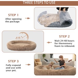 LovMor Oversized Human Dog Bed, Khaki
