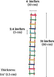 SunGrow Raw Wood Climbing Bird Ladder Bridge Toy slide 2 of 7